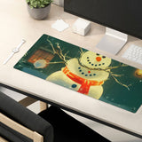 Snow Graphic Design Desk Mat - Art Desk Pad - Funny Laptop Desk Mat