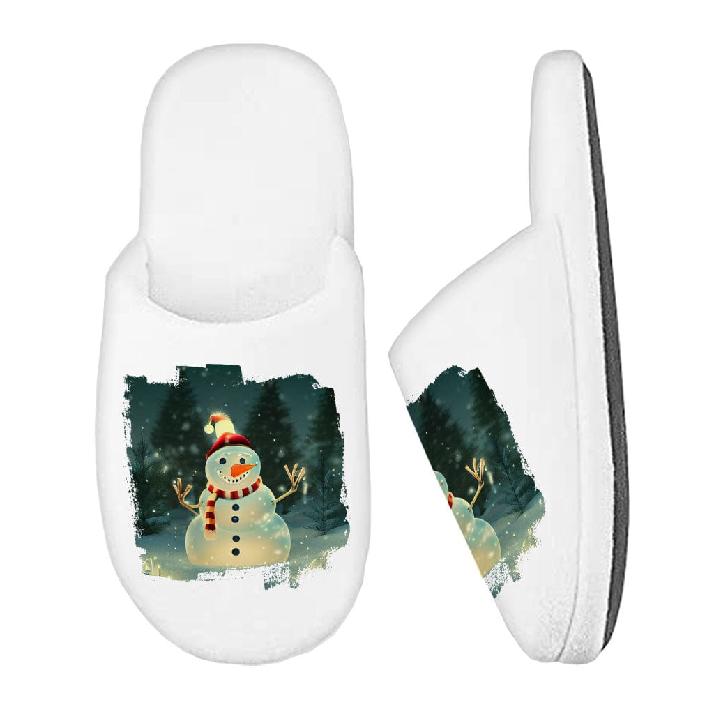 Snowman Memory Foam Slippers - Cute Slippers - Christmas Slippers