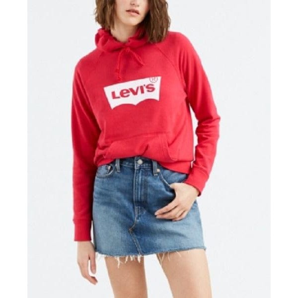 Levi's Women's Batwing Logo Hoodie Red Medium - The Pink Pigs, A Compassionate Boutique