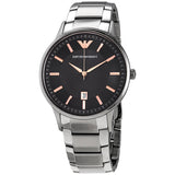 Emporio Armani Men's Three-Hand Date Stainless Steel Watch - Silver - The Pink Pigs, A Compassionate Boutique