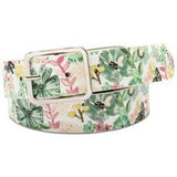 I.n.c. Floral-Print Faux Leather Panel Belt - The Pink Pigs, A Compassionate Boutique