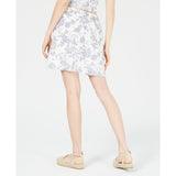 Gypsies & Moondust Juniors' Printed A-Line Skirt Ivory/Light Blue Large - The Pink Pigs, A Compassionate Boutique