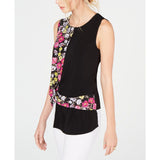 INC International Concepts Twisted Asymmetrical Top Floral Print Small - The Pink Pigs, A Compassionate Boutique