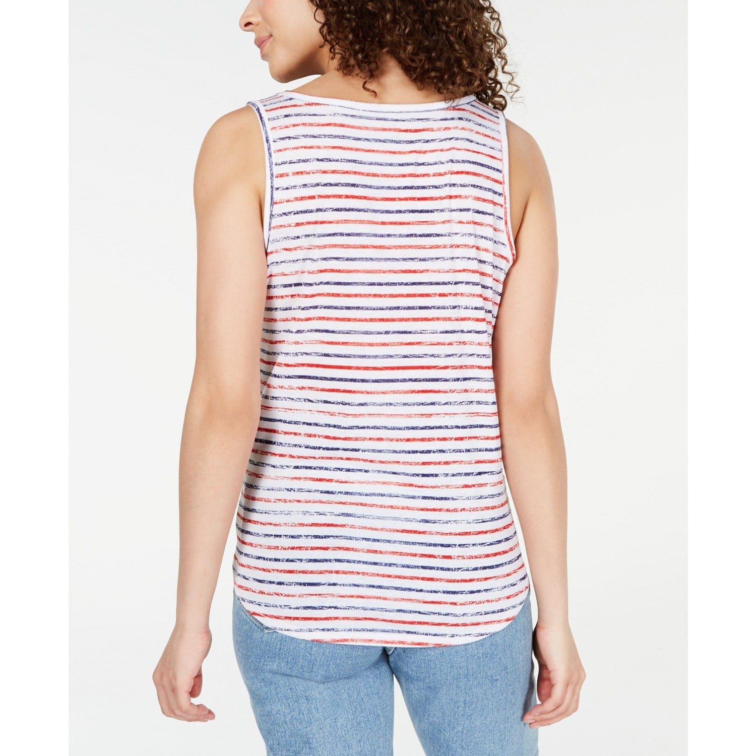 Rebellious One Juniors' Striped Tie-Front Tank Top American Stripes - The Pink Pigs, A Compassionate Boutique