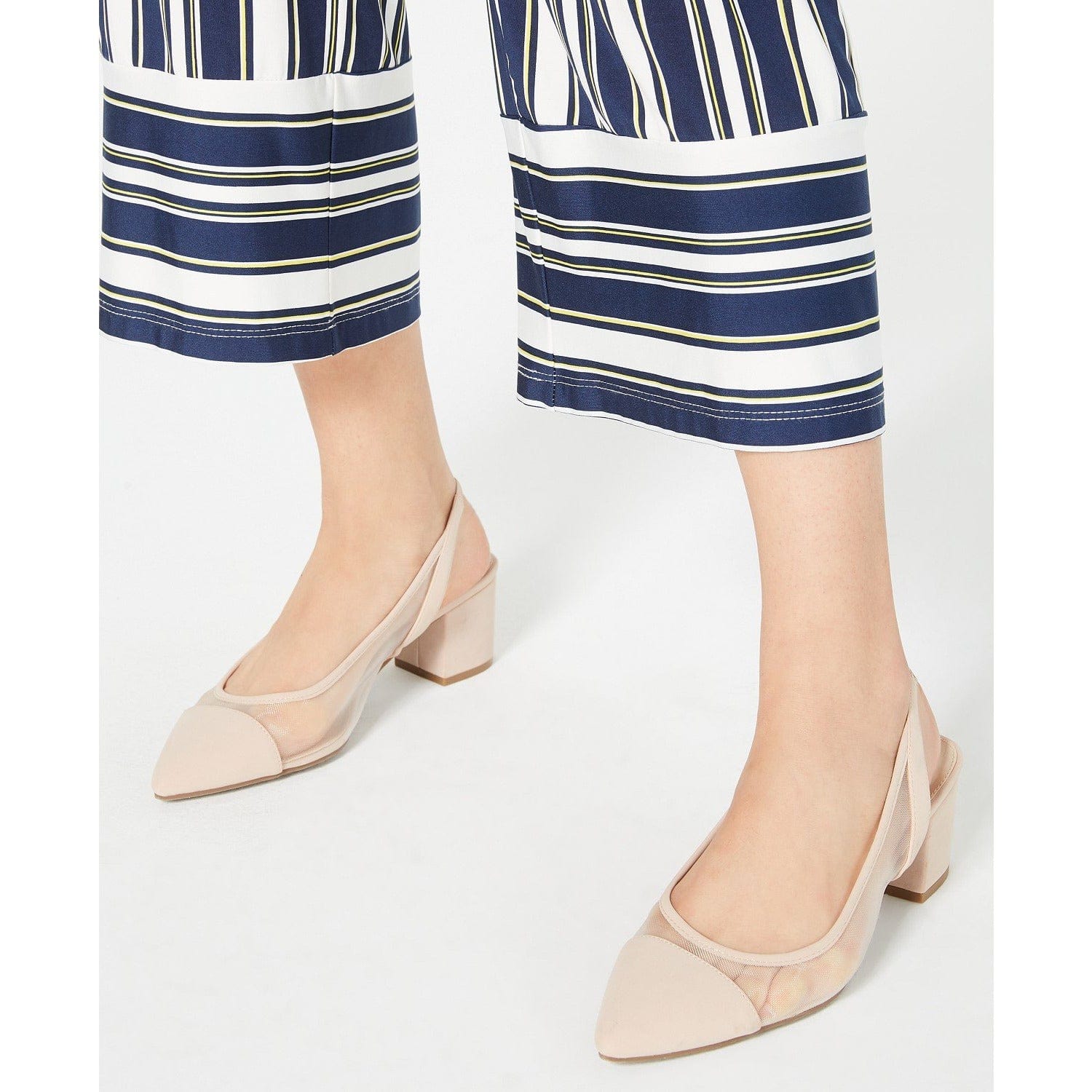 BCX Juniors' Striped Cropped Pants Navy/White Medium - The Pink Pigs, A Compassionate Boutique