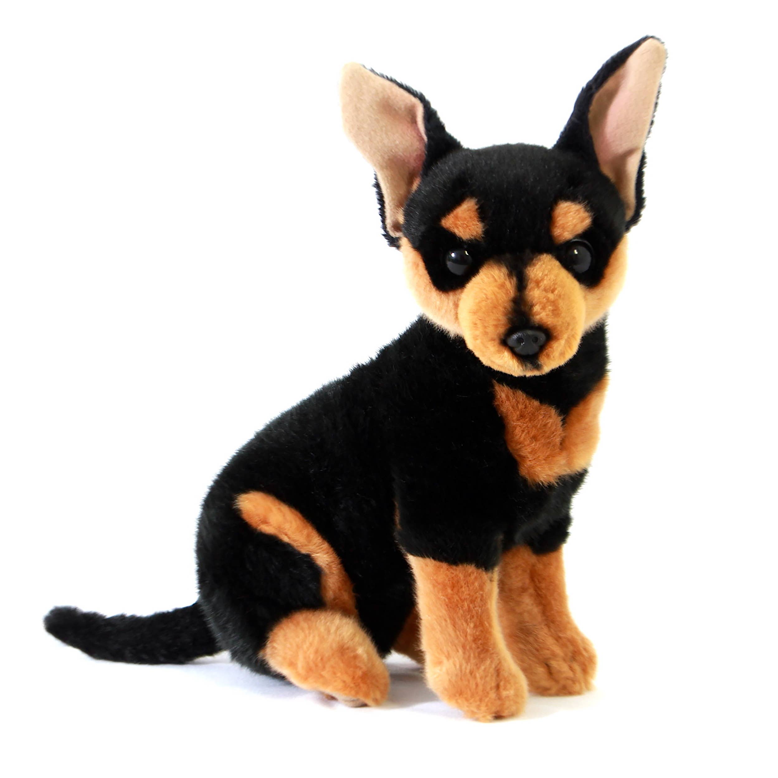 Plush Toy Stuffed Chihuahua Dog Black and Tan Size 25cm/10 – The
