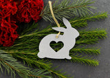 Bunny Rabbit Metal Ornament - The Pink Pigs, A Compassionate Boutique