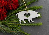 Pig Farm Animal Metal Holiday Gift Christmas Ornament *
