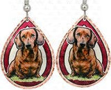 Dachshund Copper Art Earrings Handmade in the USA
