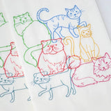 Lots of Dogs or Cats Lint-free Heavyweight Embroidered Floursack Tea Towel Handmade - The Pink Pigs, A Compassionate Boutique