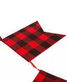 Merry Christmas Plaid Banner Garland Polyester Imported 8.75' L