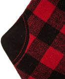 Buffalo Plaid Stocking Polyester Cotton Black and Red Plaid 21" L  Imported