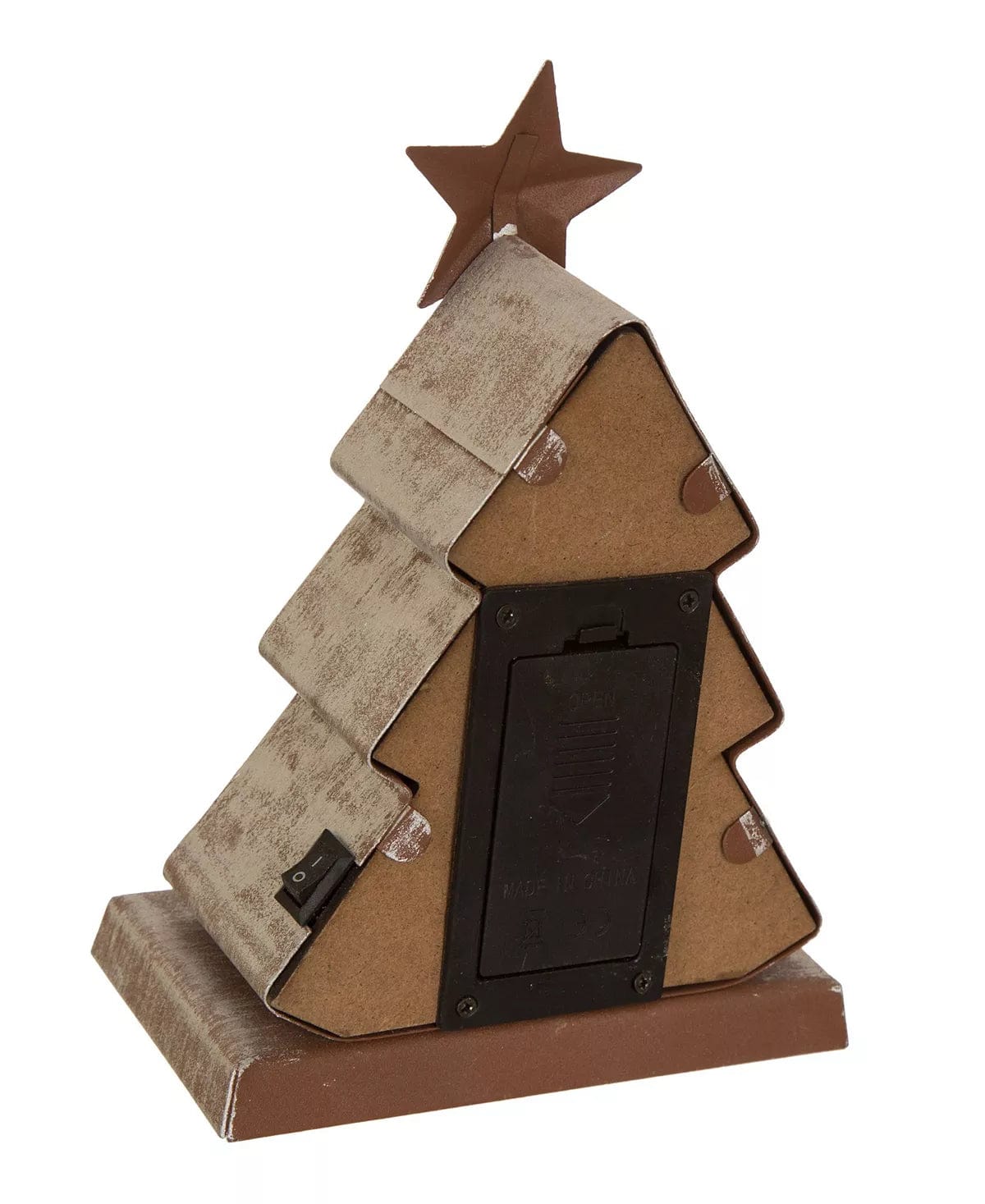 7.50" H Marquee LED Wooden Christmas Tree Stocking Holder