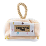 Plush Parody Pet Chew Toy White Chewy Vuiton Interactive Trunk for Dogs Fun Dog Toy