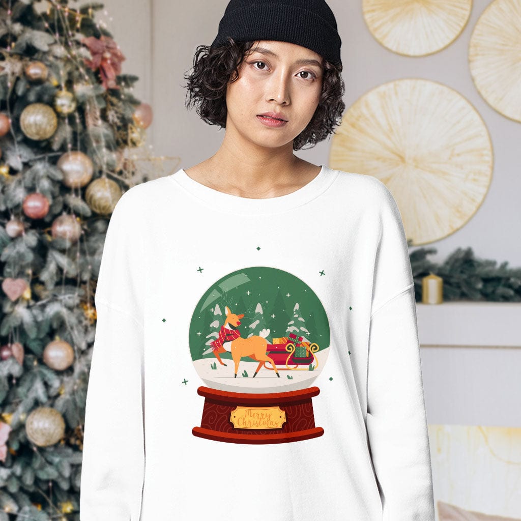 Christmas Deer Long Sleeve T-Shirt - Beautiful T-Shirt - Deer Long Sleeve Tee Shirt