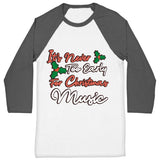 Christmas Music Baseball T-Shirt - Word Art T-Shirt - Music Tee Shirt