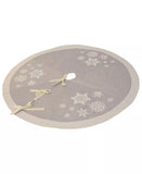 Glistening Snow Christmas Tree Skirt 100% Polyester Machine Washable Imported