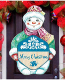 Snowman Wooden Decor Made in USA Door, window, wall, fence Decoration