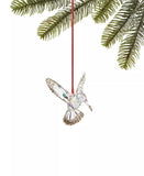 Glittered Bird Ornament Plastic Imported Christmas Decor Holiday Decoration