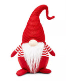 Holiday Lane's Plush Figurine Christmas Cheer Red Gnome with White Beard, Polyester Imported