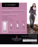 Cuddl Duds Ultra Cozy Mid Rise Leggings - Charcoal Heather, Blue & Burgundy XL