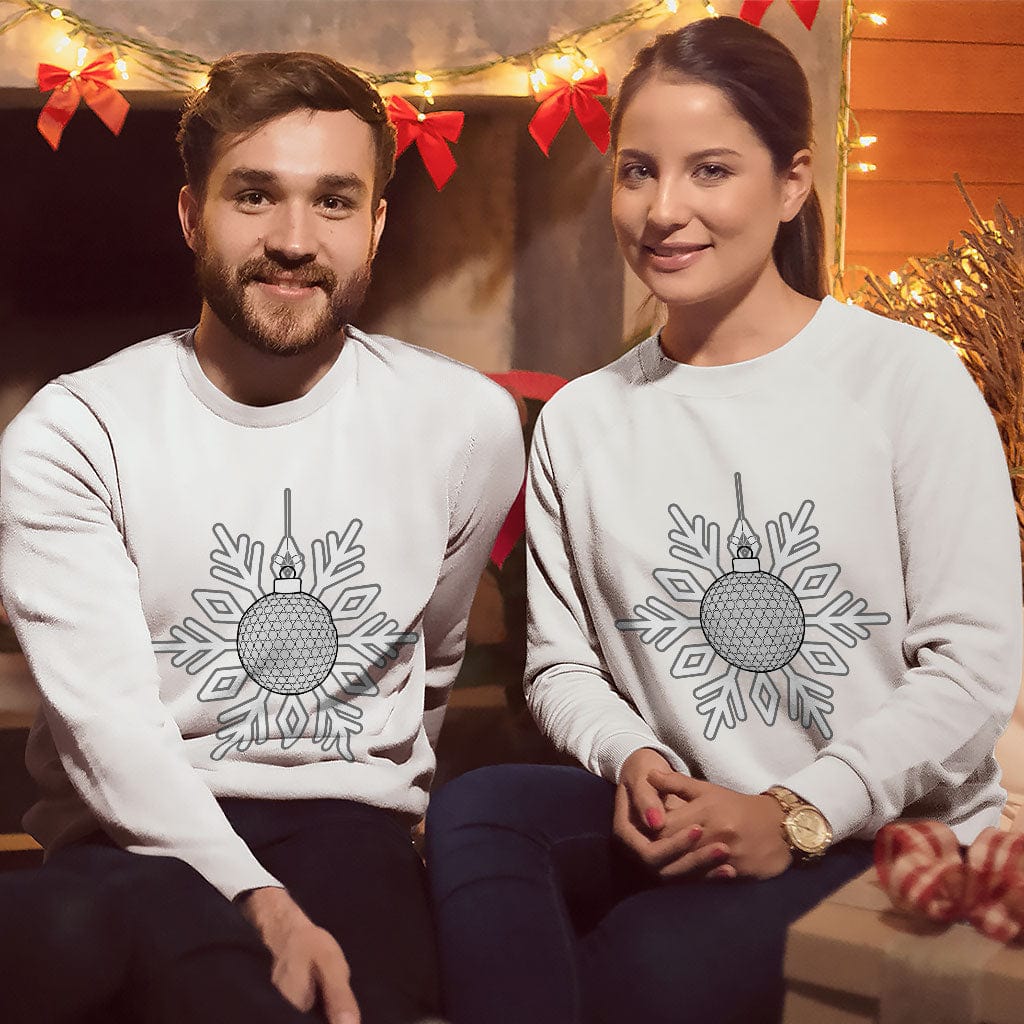 Snowflake Design Sweatshirt - Snowflake Crewneck Sweatshirt - Christmas Sweatshirt