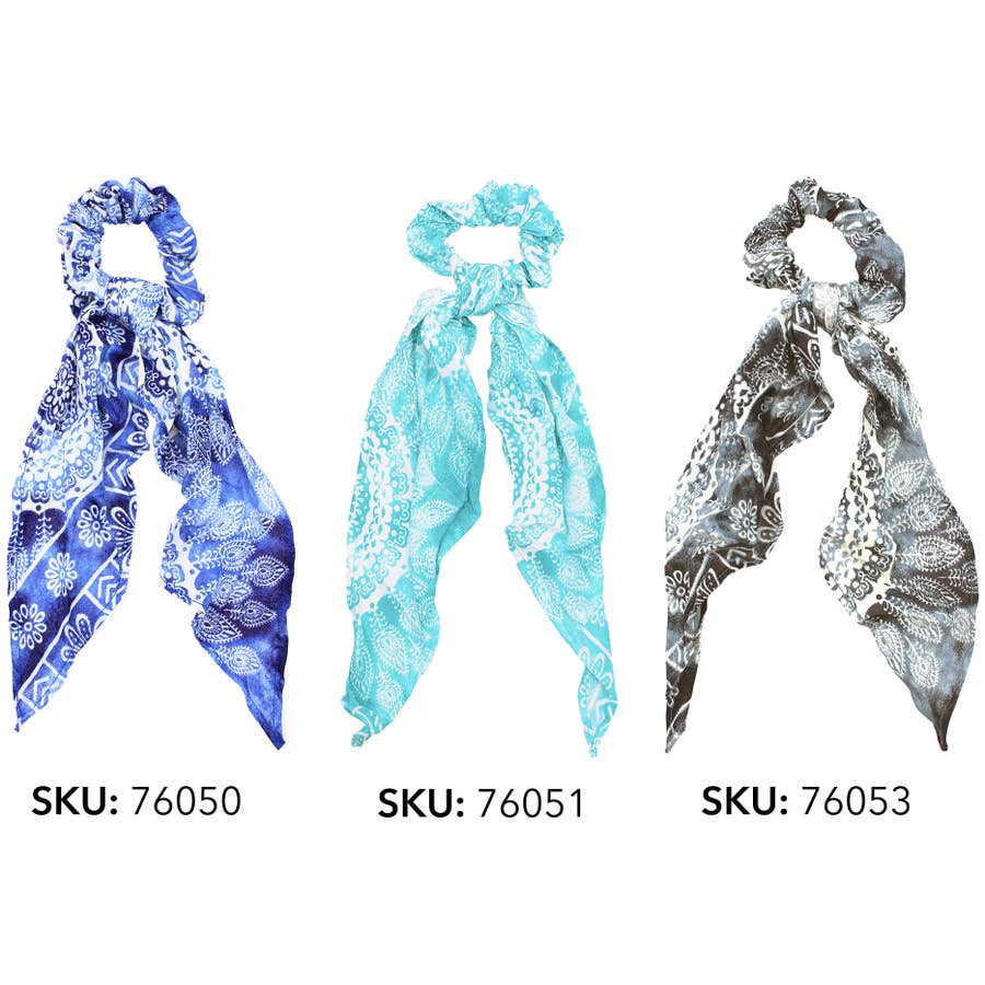 Flair Scarf Scrunchies Eco-Friendly Hand-Sewn - The Pink Pigs, A Compassionate Boutique