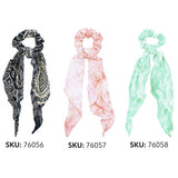 Flair Scarf Scrunchies Eco-Friendly Hand-Sewn - The Pink Pigs, A Compassionate Boutique