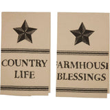 Farmhouse Star Country Life Muslin Unbleached Natural Tea Towel Set