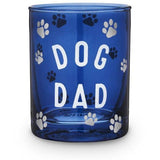 Dog Dad Cocktail Glass Blue 11oz.-Helps Rescued Animals! - The Pink Pigs, A Compassionate Boutique