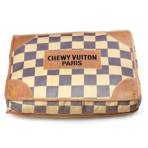 Checker Chewy Vuiton Funny Parody Pet Bed Soft Confortable Bed for Pets