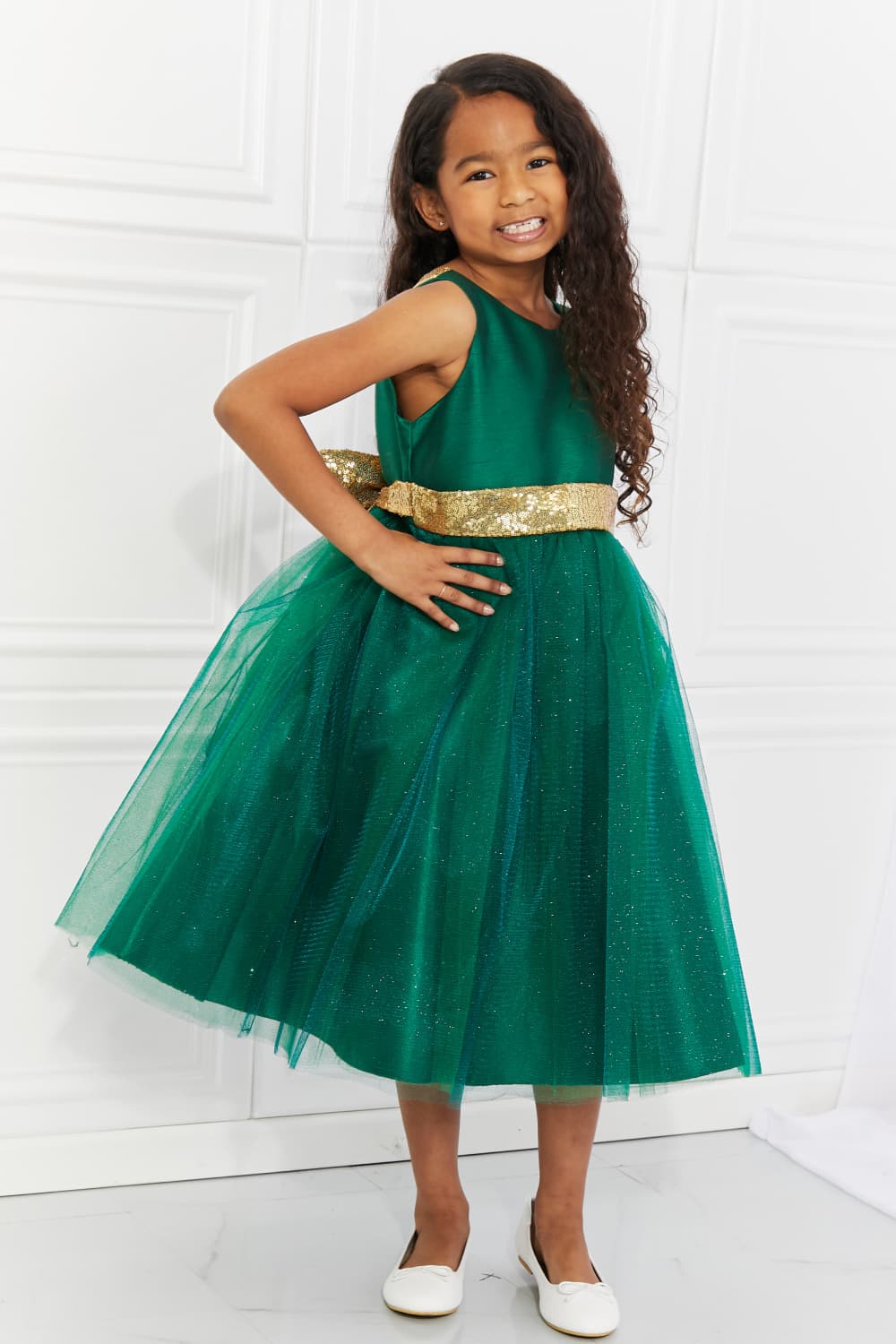 Kid's Dream Little Miss Classy Tutu Dress in Green