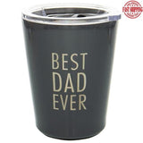 Stainless Steel Coffee Tumbler 12 oz. -Dog Father or Best Dad EVER - The Pink Pigs, A Compassionate Boutique