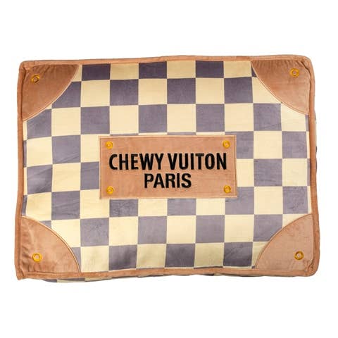 Checker Chewy Vuiton Funny Parody Pet Bed Soft Confortable Bed for Pets