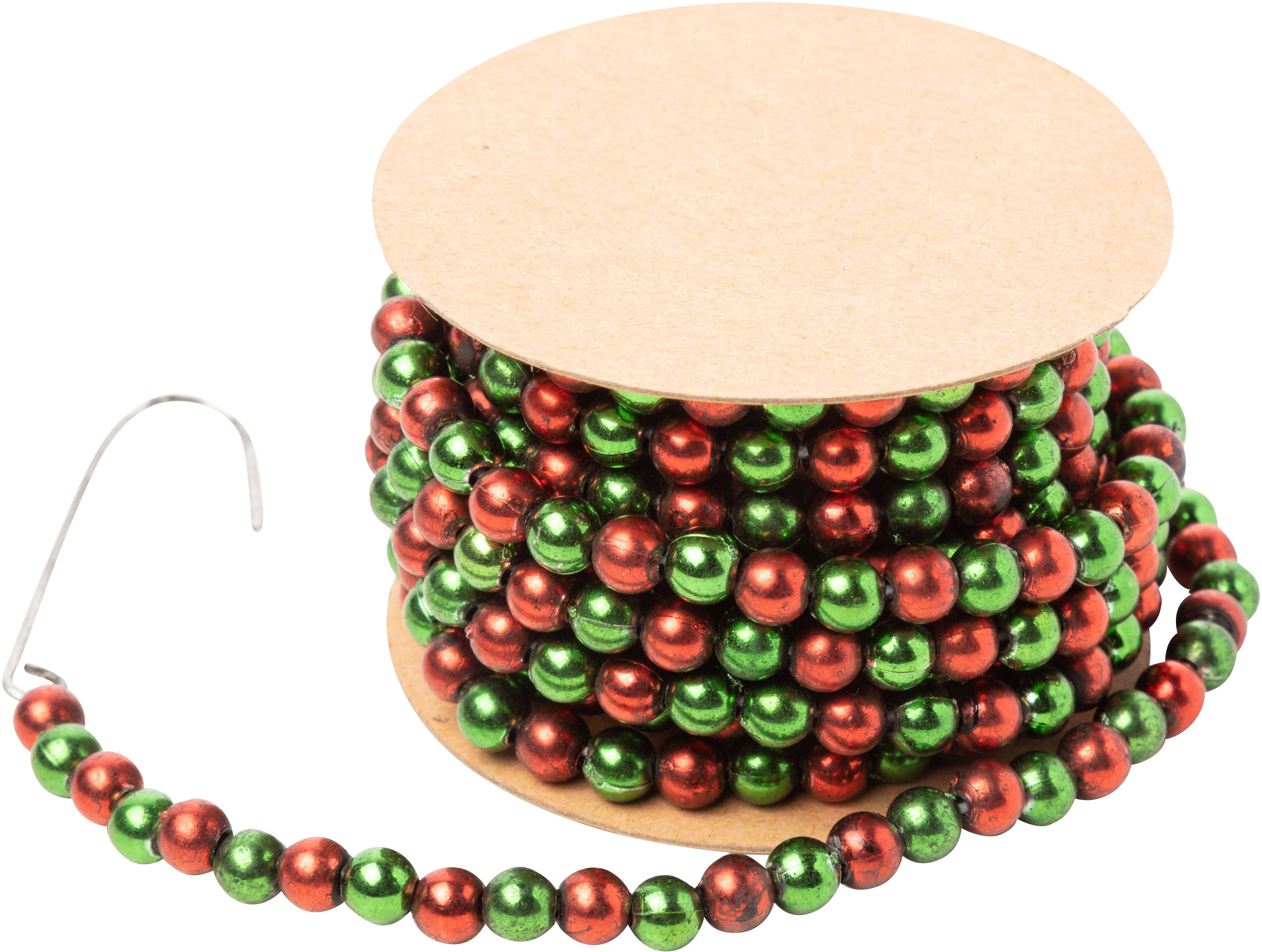 Mini Garland Strand Red & Green Beads Shiny
