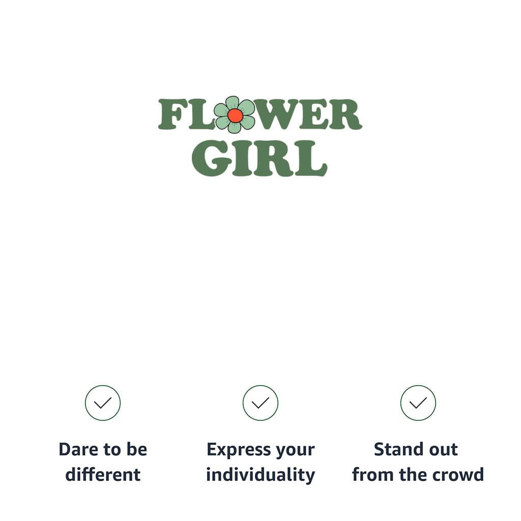 Flower Girl Girls' Ruffle Neck T-Shirt - Cool Art Toddler T-Shirt - Themed Ruffle Neck Tee