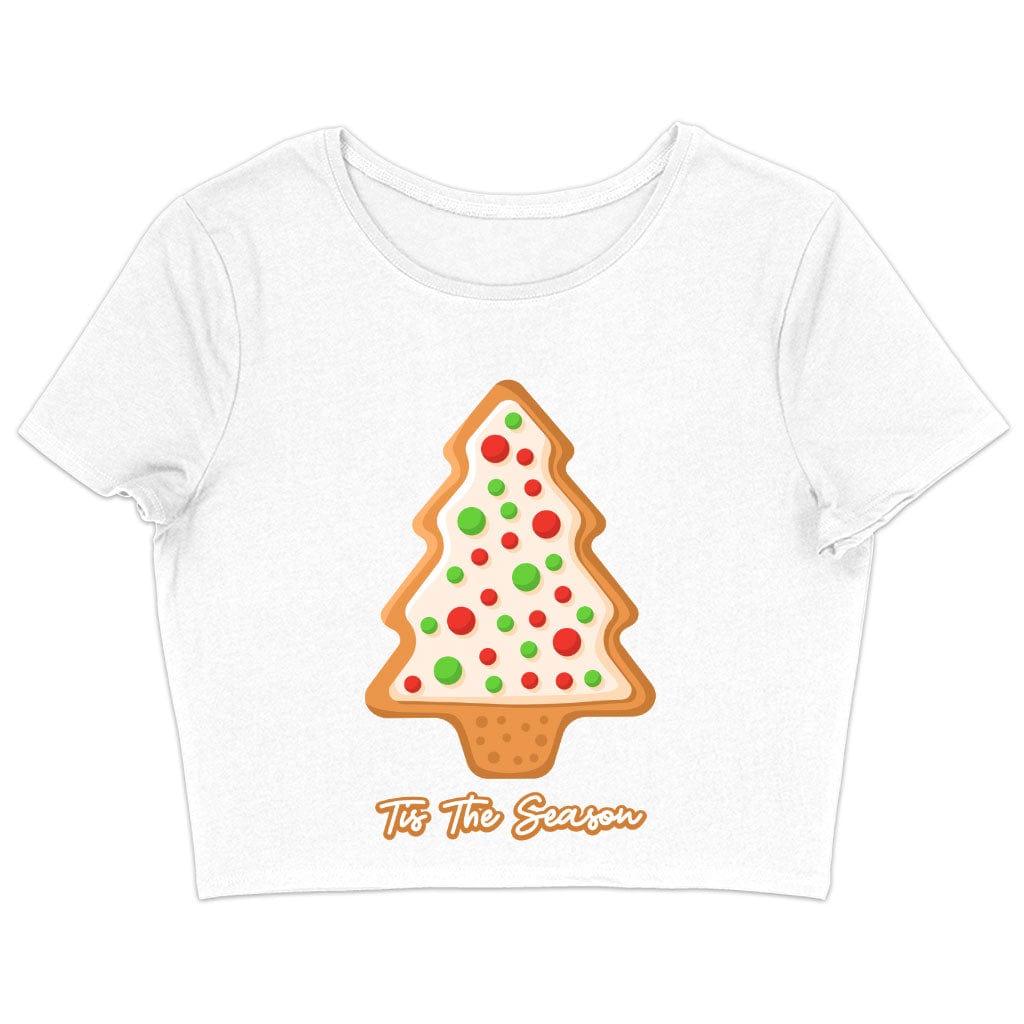 Tis the Season Women's Cropped T-Shirt - Tree Crop Top - Cookie Crop Tee Shirt