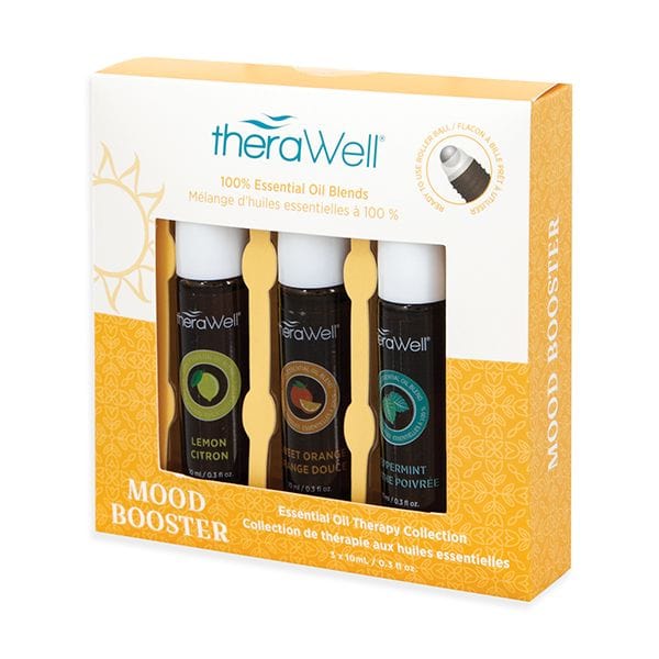 TheraWell Essential Oil Rollerball Set 3 Pack- Mood Booster - The Pink Pigs, Animal Lover's Boutique