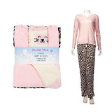 Leopard Cat Pajama Sock SET, Cozy Toesie Long Sleeve Shirt, Pajama and Sock Set -