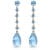 Blue Topaz Briolette with Topaz Accents in 14K Rose, White or Yellow Gold 11.3ctw - The Pink Pigs, Animal Lover's Boutique