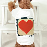 Video Game Graphic Dog T-Shirt - Icon Dog Shirt - Heart Dog Clothing