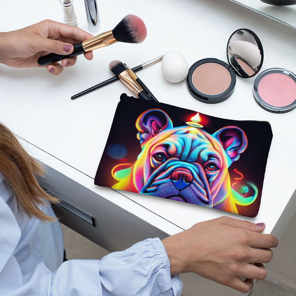 Cute Bulldog Makeup Bag - Magic Cosmetic Bag - Art Makeup Pouch