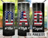 Patriotic Gift for Dad Tumbler, Fathers Day Gift