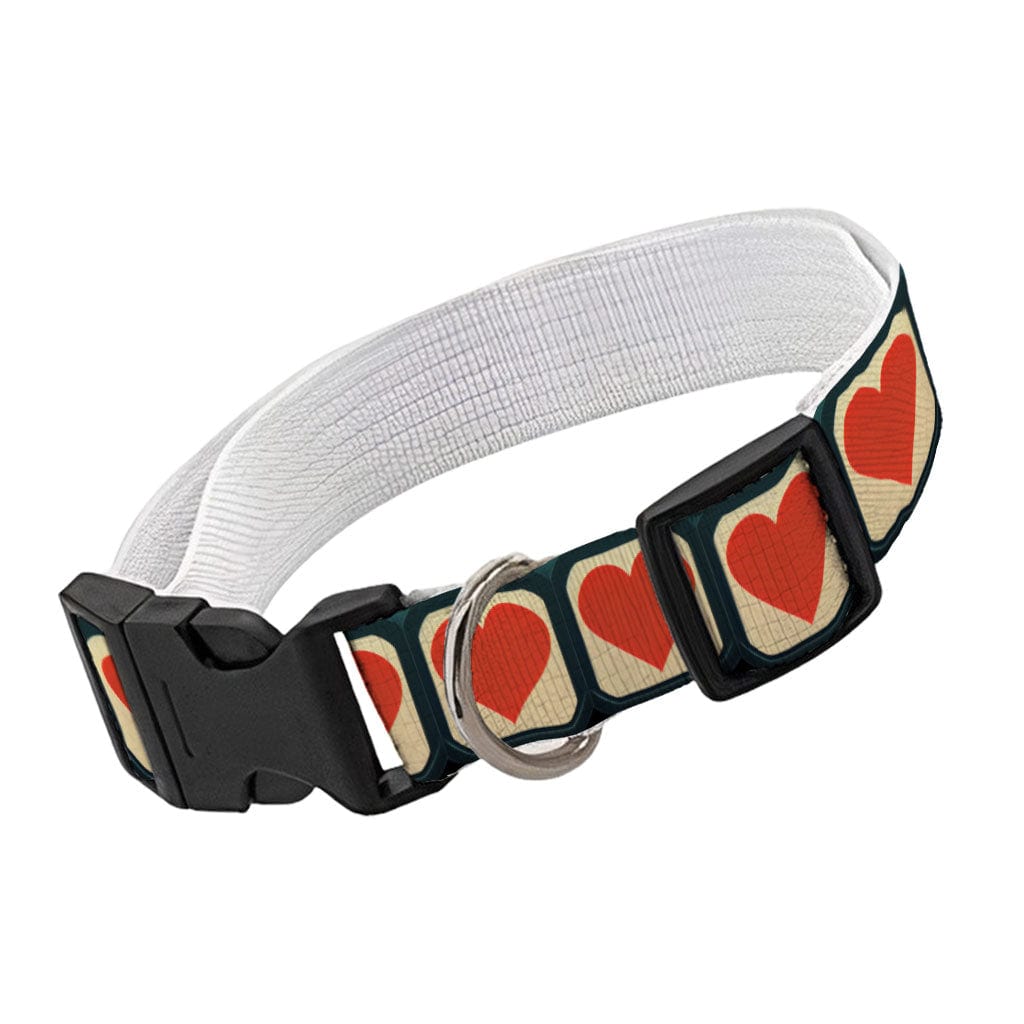 Video Game Graphic Pet Collar - Icon Dog Collar - Heart Dog Collar