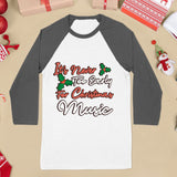 Christmas Music Baseball T-Shirt - Word Art T-Shirt - Music Tee Shirt