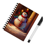 Snowman Christmas Spiral Notebook - Print Notebook - Snowman Notebook