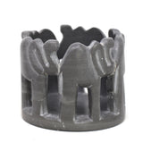 African Circle of Elephants Soapstone Sculpture, 3 to 3.5-inch - Dark Stone *