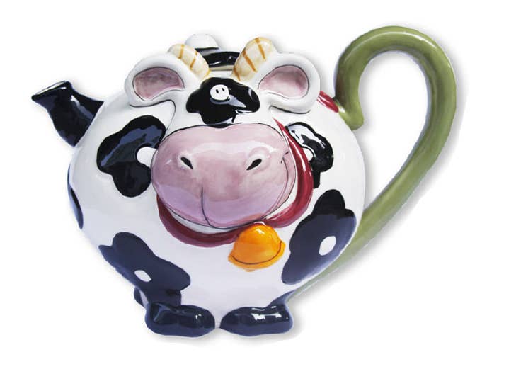 Cow Teapot Handmade and Painted