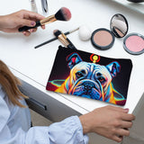 Cute Dog Makeup Bag - Bulldog Cosmetic Bag - Animal Print Makeup Pouch