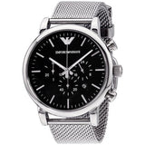 Emporio Armani Men's Chronograph Stainless Steel Mesh Bracelet Watch - The Pink Pigs, A Compassionate Boutique